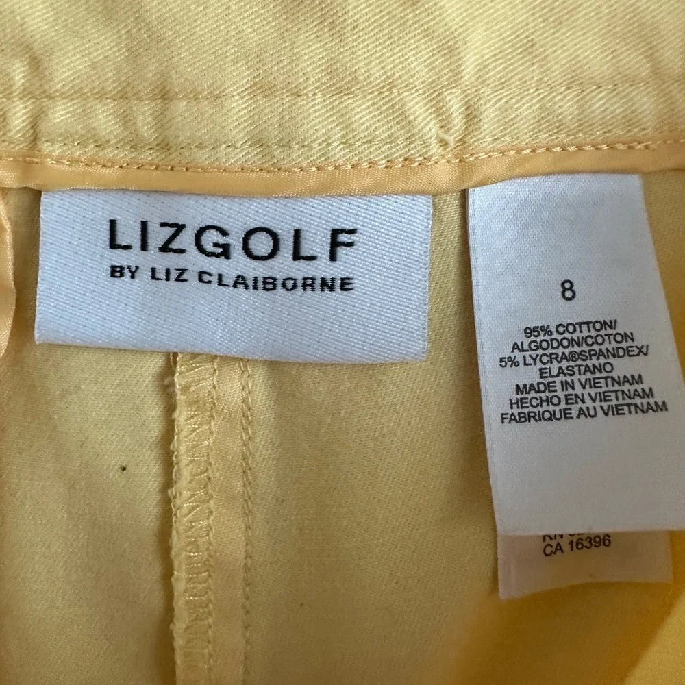 Lizgolf Bermuda Yellow Women’s 8 Golf Shorts Pockets Style LBMU2377 - Picture 5 of 11
